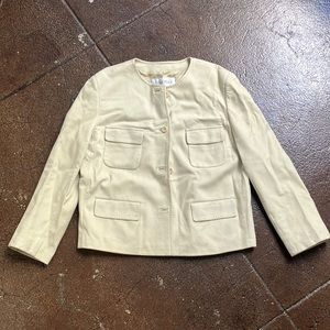 MaxMara Cream Leather Jacket